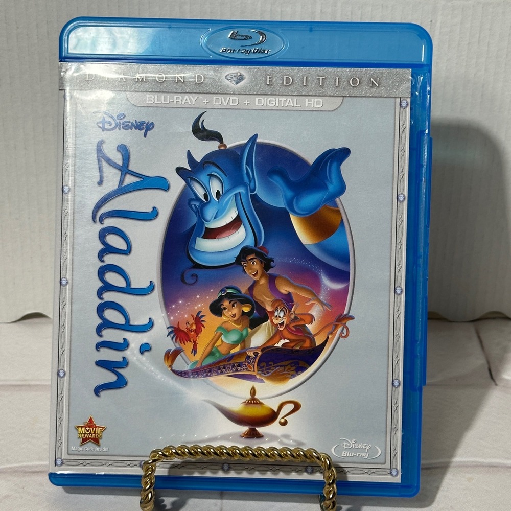Disney Aladdin Diamond Edition Blu-ray DVD Digital HD 2-Disc‎ Set 2015 G Rated